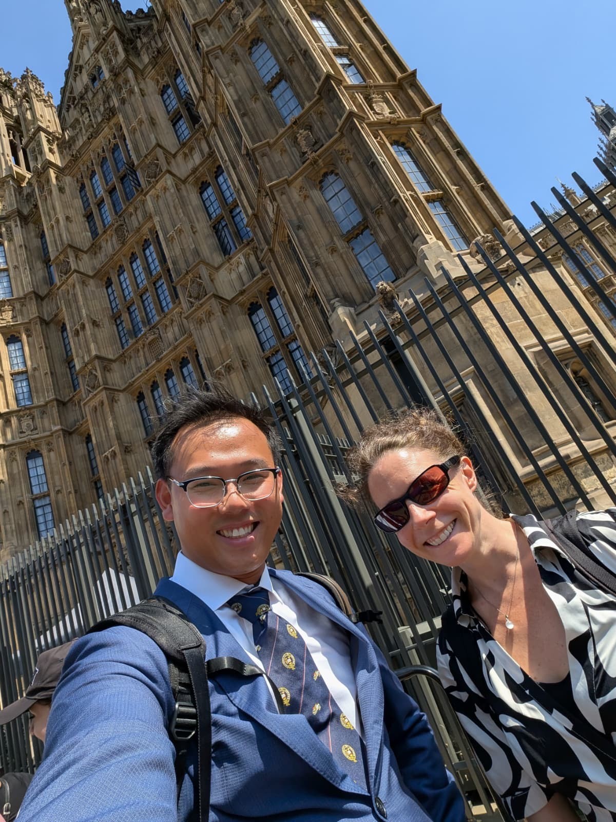Professors Eleanor Stride and Bob Yang at the Parliamentary Reception 2026